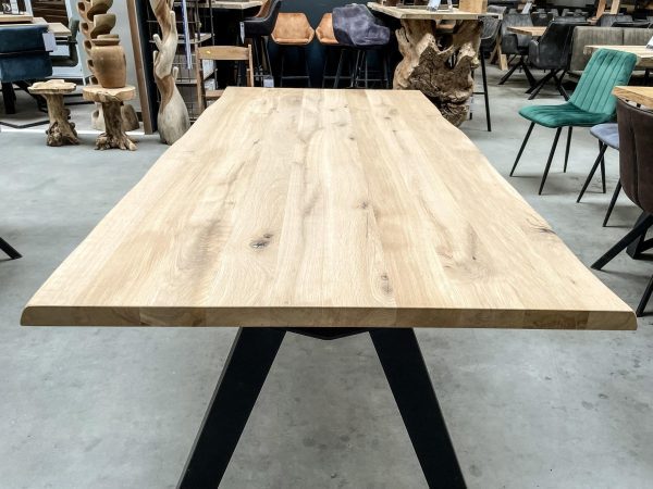 Tafelblad boomstam - Massief eiken - 40 mm - Afbeelding 2