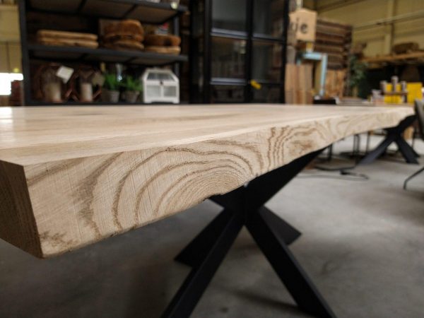 Tafelblad boomstam - Massief eiken - 40 mm - Afbeelding 7