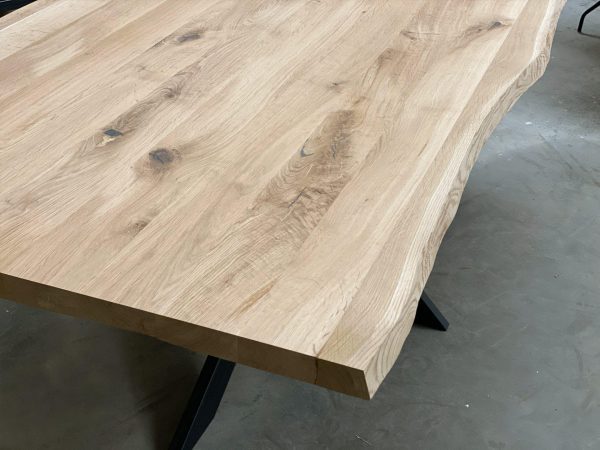 Tafelblad boomstam - Massief eiken - 40 mm - Afbeelding 9