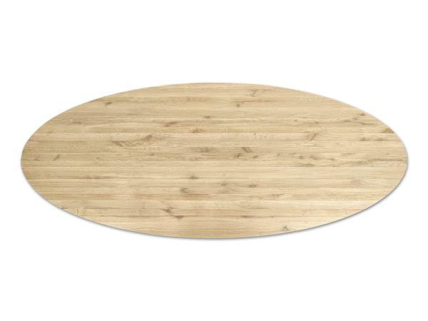 Tafelblad ovaal - Massief eiken - 40 mm - Afbeelding 4