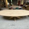 Tafelblad ovaal - Massief eiken - 40 mm - Afbeelding 5