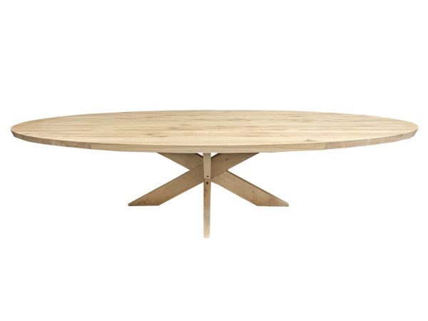 Tafelblad ovaal - Massief eiken - 40 mm - Afbeelding 3