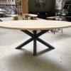 Tafelblad ovaal - Massief eiken - 40 mm - Afbeelding 7