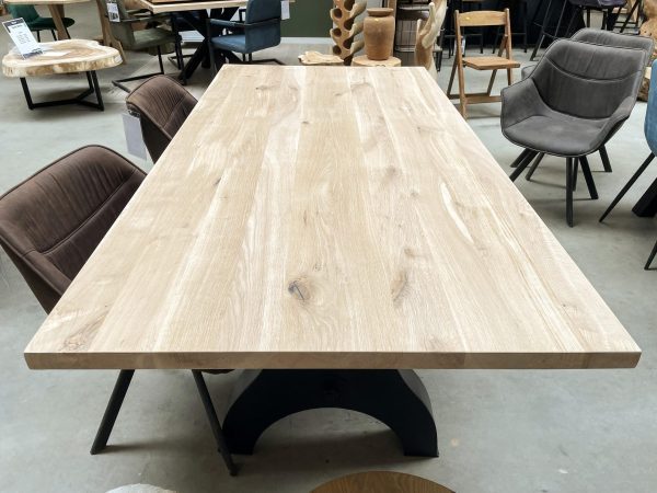 Tafelblad recht - massief eiken - 40 mm - Afbeelding 2
