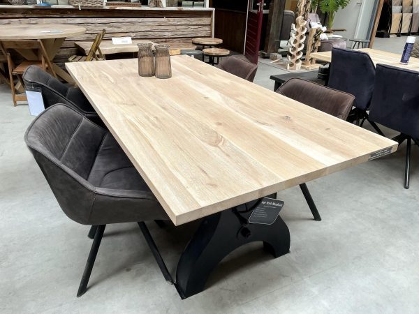 Tafelblad recht - massief eiken - 40 mm - Afbeelding 5