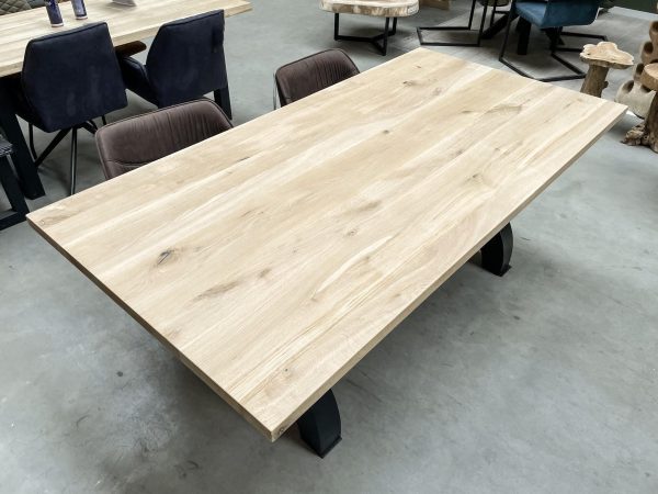 Tafelblad recht - massief eiken - 40 mm - Afbeelding 4