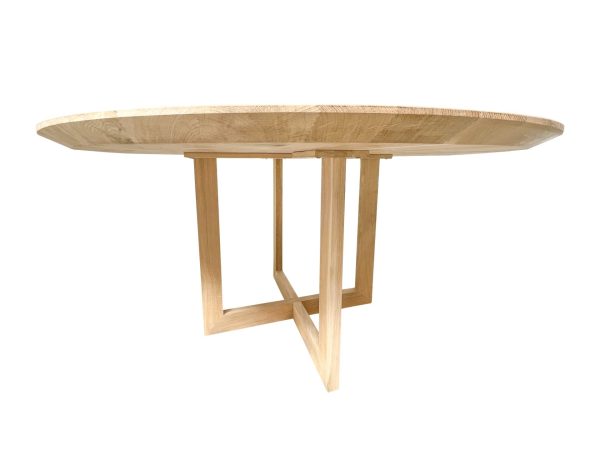 Tafelblad rond (facet rand) - Massief eiken - 40 mm