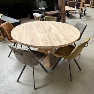Tafelblad rond - Massief eiken - 40 mm