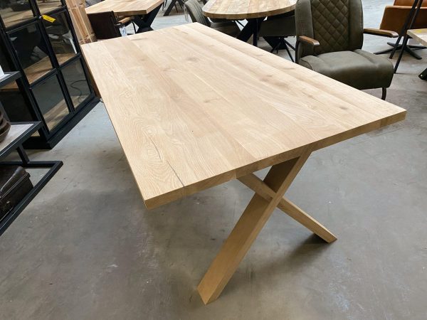 Tafelblad recht - massief eiken - 40 mm - Afbeelding 6