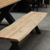 Bankjesblad boomstam - Massief eiken - 40 mm - 45 cm breed - Afbeelding 2