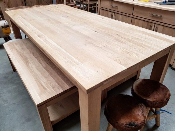 Complete tafel - massief Eiken - type DTO