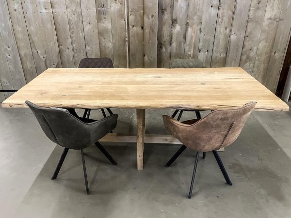 Tafelblad boomstam - Massief oud eiken - 40 mm - Afbeelding 4