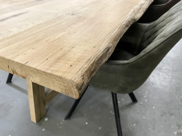 Tafelblad boomstam - Massief oud eiken - 40 mm - Afbeelding 5