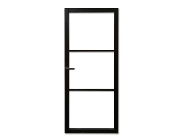 Staal look deur - "Arkel" (helder glas) - Afbeelding 2