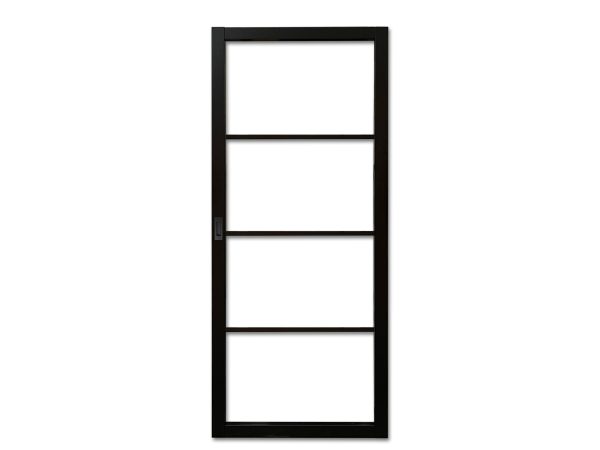 Staal look deur - "Arkel" (helder glas) - Afbeelding 3