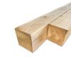 Geschaafde Lariks tuinhout paal in de kopmaat 107 x 107 mm