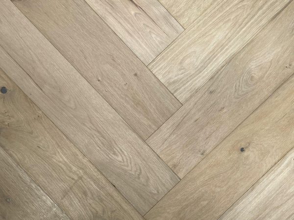Duoplank visgraat - Eiken - Behandeld (Industrial Grey)