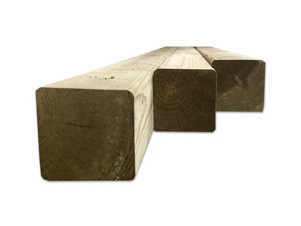 Paal - Geïmpregneerd - 68 x 68 mm - Afbeelding 2