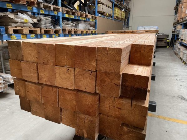 Paal - Lariks - 110 x 110 mm - Geschaafd - ACTIE! - Afbeelding 5