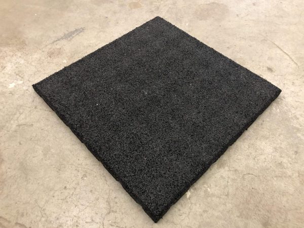 Rubberen tegel - zwart - 25 mm - 50 x 50 cm - Zwart