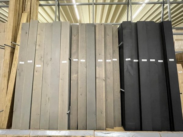 Massief eiken planken - 19 mm - 19,5 x 250 cm - Middle Grey - Afbeelding 8