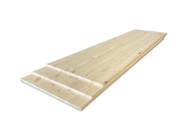 Massief grenen panelen - 18 mm - 60 x 240 cm - doorlopende lamellen - Afbeelding 2