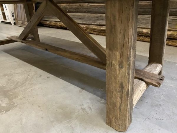 Tafelblad recht - Authentiek eiken - incl. onderstel - 40 mm - Afbeelding 12