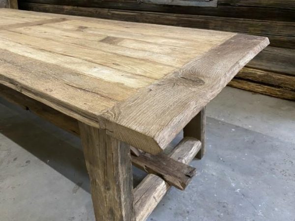 Tafelblad recht - Authentiek eiken - incl. onderstel - 40 mm - Afbeelding 13
