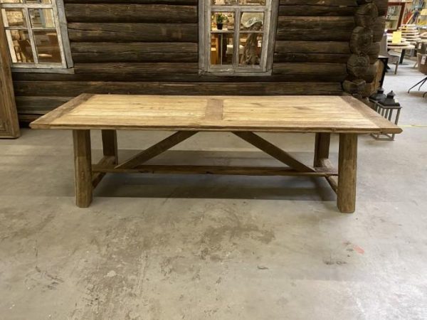 Tafelblad recht - Authentiek eiken - incl. onderstel - 40 mm - Afbeelding 4