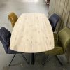 Tafelblad Deens ovaal (facet rand) - Massief eiken - 40 mm
