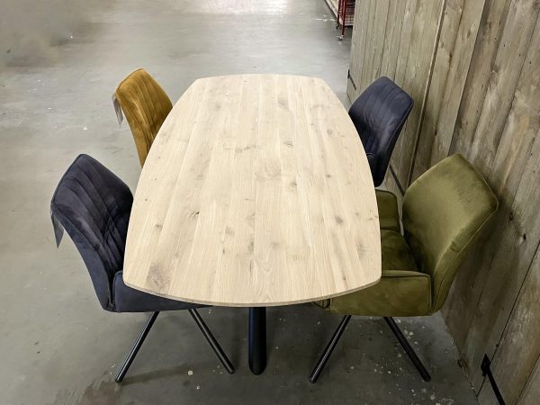 Tafelblad Deens ovaal (facet rand) - Massief eiken - 40 mm