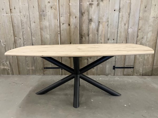 Tafelblad Deens ovaal (facet rand) - Massief eiken - 40 mm - Afbeelding 5