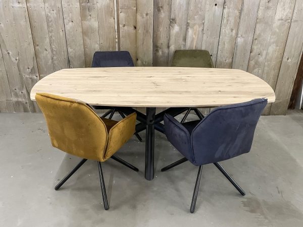 Tafelblad Deens ovaal (facet rand) - Massief eiken - 40 mm - Afbeelding 4