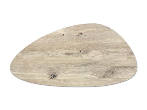 Tafelblad kiezel / druppel (facet rand) - Massief eiken - 40 mm - Afbeelding 4