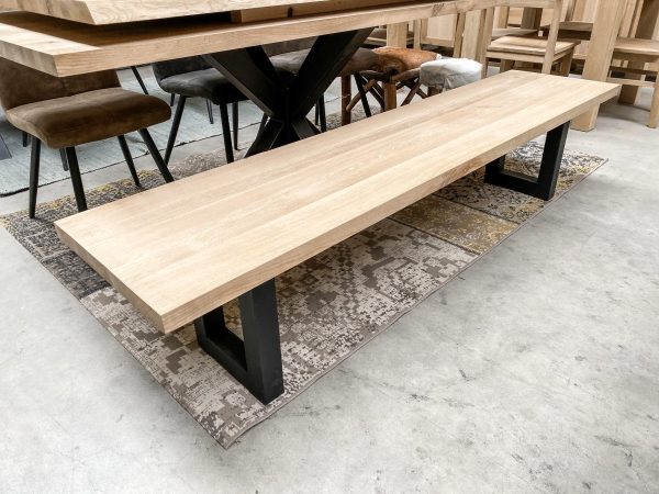 Bankjesblad recht - Massief eiken - 40 mm - 45 cm breed