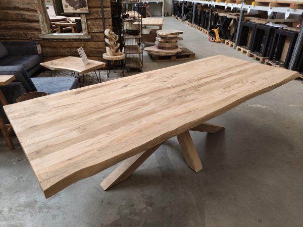 Tafelblad boomstam - Massief eiken (rustiek) - XXL - 40 & 50 mm
