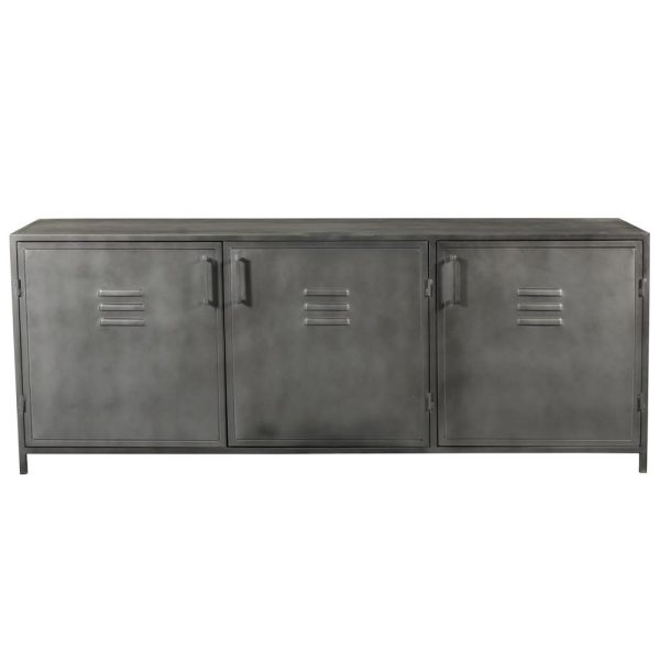 Dressoir Muri, stoer metalen dressoir met drie deuren. Te koop bij Bouwie