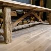 Tafelblad recht - Authentiek eiken - incl. onderstel - 40 mm - Afbeelding 7