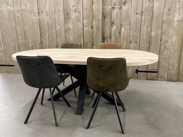 Tafelblad plat ovaal - Massief eiken - 40 mm - Afbeelding 8