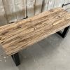 Bankjesblad recht - Railway Sleeperwood - 40 mm - 45 cm breed