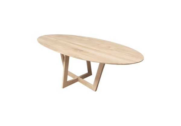 Tafelblad ovaal (facet rand) - massief Eiken - 40 mm - Afbeelding 6