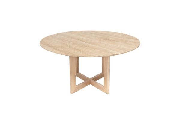 Tafelblad rond (facet rand) - Massief eiken - 40 mm - Afbeelding 4