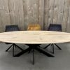 Tafelblad ovaal (facet rand) - massief Eiken - 40 mm - Afbeelding 2
