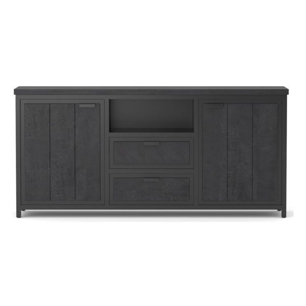 Zwart Mango houten dressoir type Rana met artikelnummer CMSB003BLC