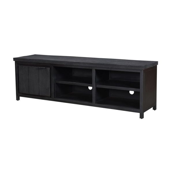Tv meubel - Zwart Mango hout - Lund - Afbeelding 3