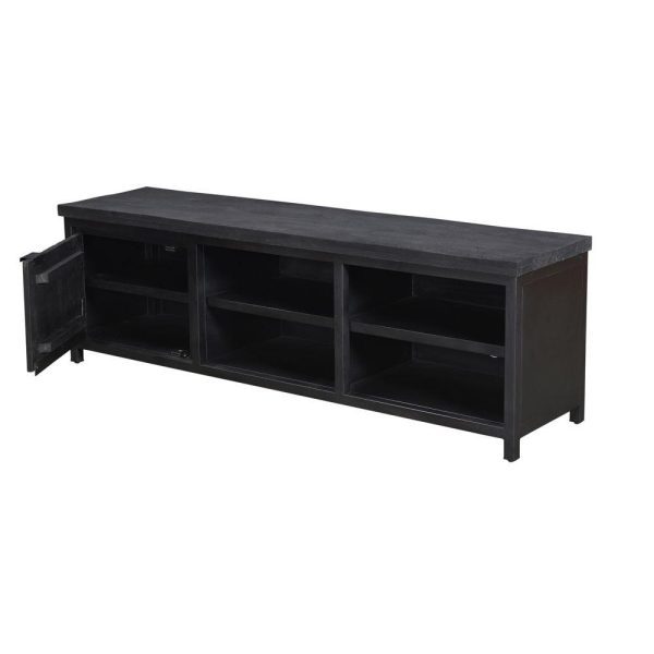 Tv meubel - Zwart Mango hout - Lund - Afbeelding 2