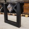 U-poot - zwart metaal - koker: 8x8 cm - Afbeelding 2