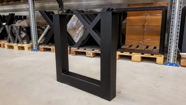U-poot - zwart metaal - koker: 8x8 cm - Afbeelding 2