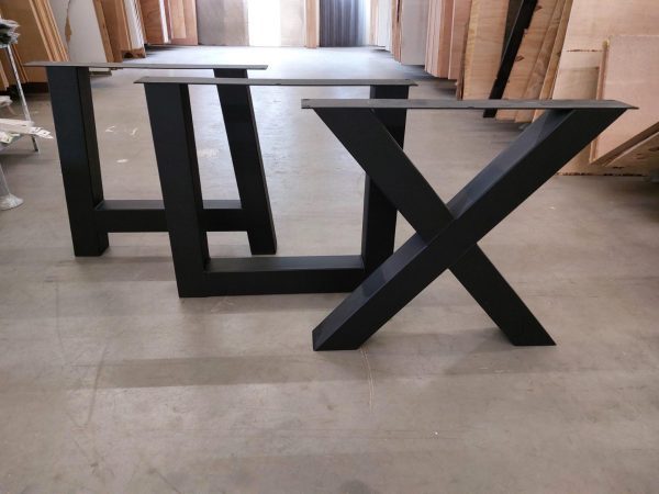 X-poot (buiten) - zwart gegalvaniseerd staal - koker: 10x10 cm - Afbeelding 3