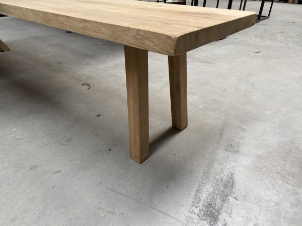 Rechte poot (bankje)- massief Eiken - koker: 5x5 cm - Afbeelding 4